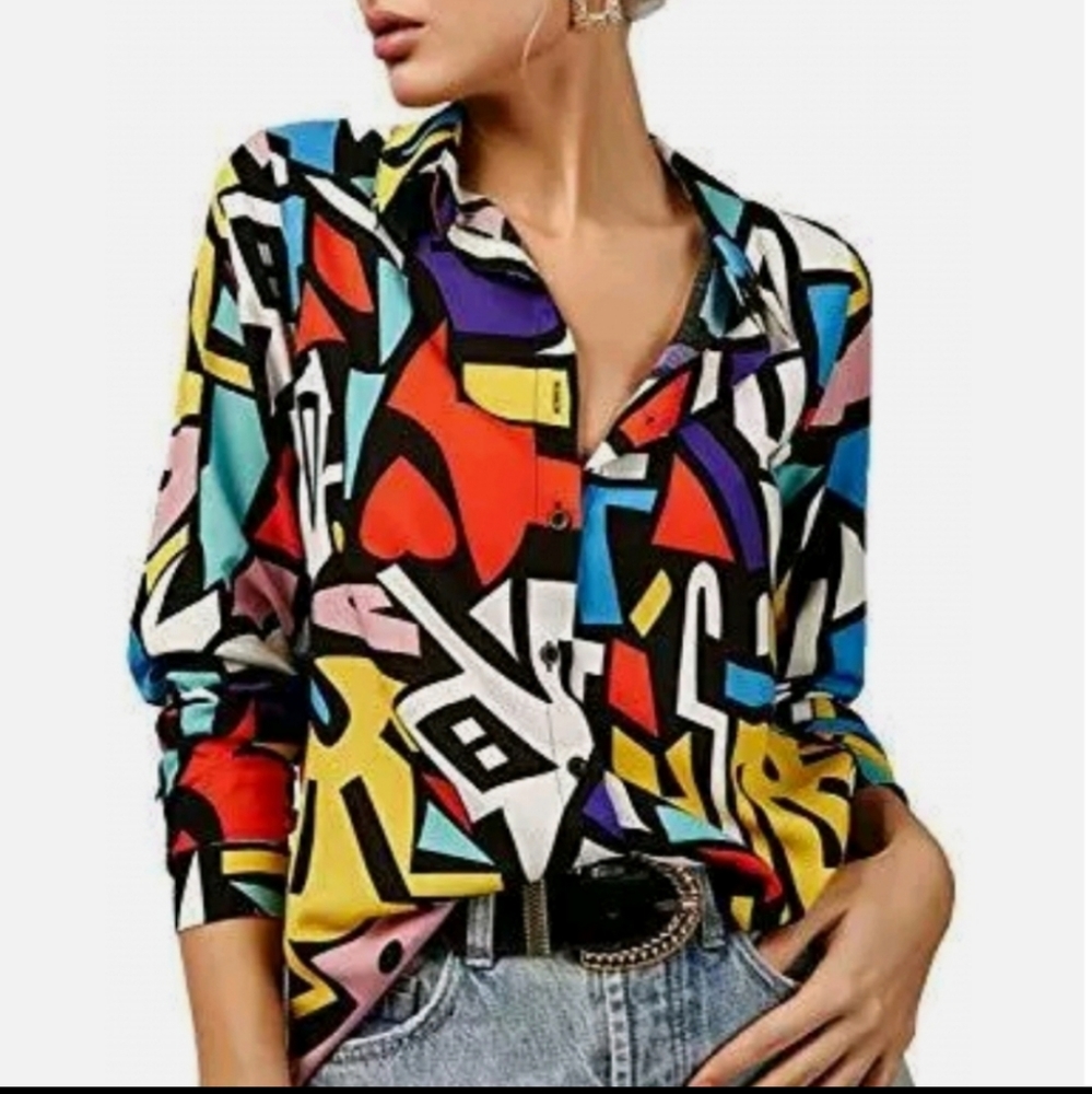 Big Dart Colorful Spring Geometric Pop Art Patter… - image 1